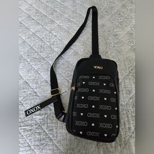 XOXO Black and White Sling Crossbody Unisex Bag